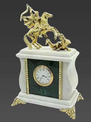 Красивые часы из мрамора и малахита купить с доставкой Красивые часы из мрамора и малахита