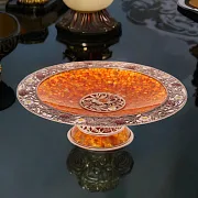 Сувенирное блюдо из янтаря — необычный подарок — фотография 1