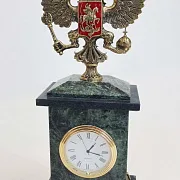 На память: Настольные часы «Презент» с российским гербом — фотография 2