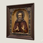 Икона резная из дерева Святой Александр Куштский — необычный подарок — фотография 3