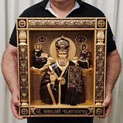 Резная Икона Николай Чудотворец в подарок — фотография 2