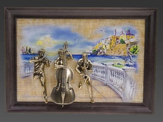 Бронзовая картина "Трио" купить с доставкой Бронзовая картина "Трио"