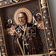 На память: Резная Икона Св. Николай Чудотворец — фотография 3