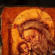 Икона под старину "Святой Симеон Богоприимец" — оригинальный подарок — фотография 3