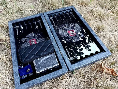 Подарочные нарды под стеклом «Сверхдержава»