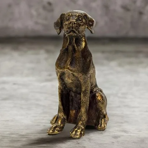 Фигурка «Дог» из бронзы, 95×65 мм — красивый подарок