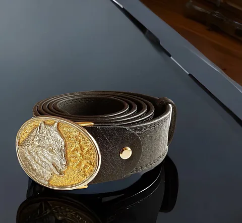 Кожаный ремень «Волк» — красивый подарок