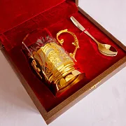 Подарочный латунный подстаканник «Хоккей» — фотография 6