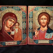 Венчальная пара. Казанская Богоматерь и Спас — оригинальный подарок — фотография 1